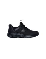 zapatillas skechers slip-ins bounder - brisk-burst negro knit nino