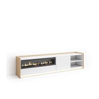 mueble tv moclinejo-02 con chimenea y luces led regulables
