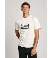 pepe jeans para hombre pm509731 camiseta perry blanco s casual algodon manga corta sostenible