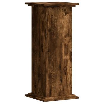 Soportes De Plantas Madera Ingeniería Roble Ahumado 33x33x80 Cm Vidaxl