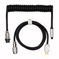 epomaker puff aviator cable en espiral cable de teclado mecanico desmontable para juegos para macwingamers