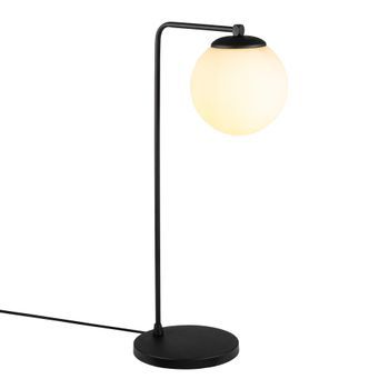 Lámpara De Pared Daisy-147-ml Negro Metal Vidrio 15x28x55 Cm