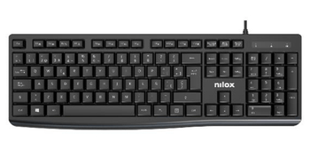 TECLADO CON CABLE, NEGRO, ESPAÑOL