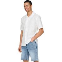 only  sons camisa manga corta onscaiden ss solid resort linen noos 22025116 para hombre