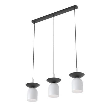 Lámpara colgante lorenza gris+negro (3 luces)