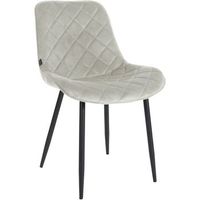 silla de comedor springs en terciopelo crema 60x53x82 cm clp