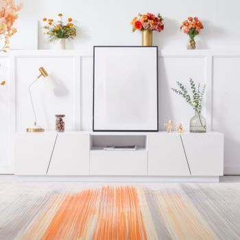 Mueble De Tv Moderno - Mueble Para Salón - Mdf - Blanco (170x37x42cm)