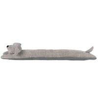 burlete sujetapuertas de color beige en forma de perro