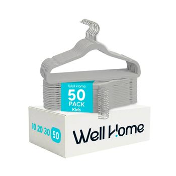 Set de 50 perchas infantiles de terciopelo