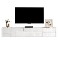 mueble tv - mueble para salon - mdf y aglomerado - blanco 170x30x305cm