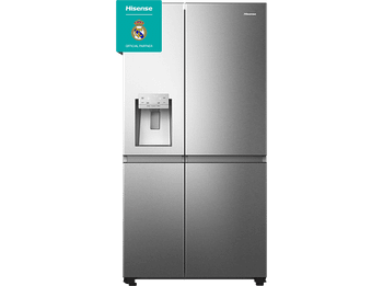 REACONDICIONADO Seminuevo Excelente Frigorífico americano - Hisense RS818N4TIE1, No Frost, 179 cm, 636 l, WI-FI, Dispensador Agua & Hielo, Inox