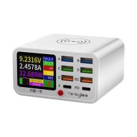 tensaj shanba no1 65w estacion de carga inalambrica usb de 8 puertos con pantalla digital lcd 6usb-a2usb-c pd qc30 fc
