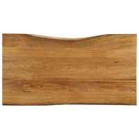 tablero de mesa borde natural madera maciza mango 120x60x25 cm vidaxl