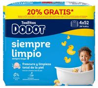 dodot siempre limpio toallitas 4x52 uds