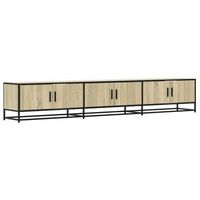 mueble para tv  mueble de salon  gabinete de tv madera de ingenieria roble sonoma 240x35x41 cm