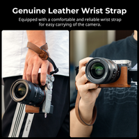 kit de funda de cuero para camara smallrig a7c ii  a7cr para sony alpha 7c iialpha 7cr estilo retro funda de cuero para camara con correa para la muneca