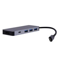 concentrador usb c tnb hubalu6 6 en 1 hdmi usb 30 aluminio gris