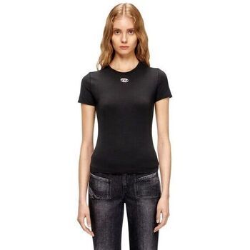 Diesel Tops y Camisetas A19917 0AHQH - T-UNCUTIESLONG-OD-900 BLACK para mujer