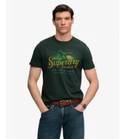 superdry para hombre m1012442a camiseta outdoors mountain verde m casual algodon manga corta