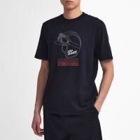 barbour international x steve mcqueen coty graphic cotton-jersey t-shirt - s