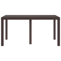 mesa de jardin  mesa de exterior marron 150 x 100 x 73 cm ratan sintetico