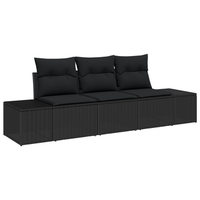 juego de sofa de jardin de 3 uds con cojines negro poliratan cfw358163