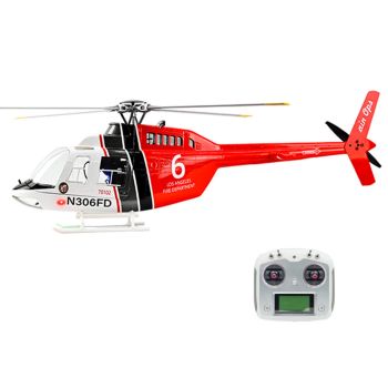FLY WING Bell 206 V3 470 CLASS 2.4G 6CH GPS 4 HELICES Helicóptero RC etéreo RTF Con sistema de control de vuelo ACE