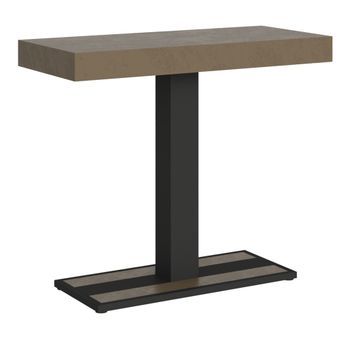 Consola Extensible 90x40/300 Cm Capital Gris Paloma Estructura Antracita