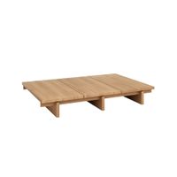 mesa centro rectangular en pino barnizado color roble 1352cm