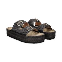 love moschino sandalias con plataforma mujer - negro talla 37