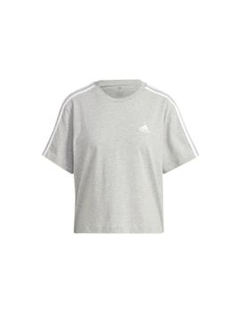 Camiseta adidas 3S Cropped Top Gris Mujer