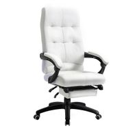 vinsetto silla de oficina ergonomica silla escritorio giratoria con altura ajustable funcion de inclinacion reposabrazos y reposapies   aosom espana