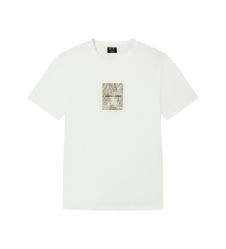 A|X Armani Exchange para hombre. XM002501AF10356U0009 Camiseta logo blanco (XL), Casual, Algodón, Manga corta