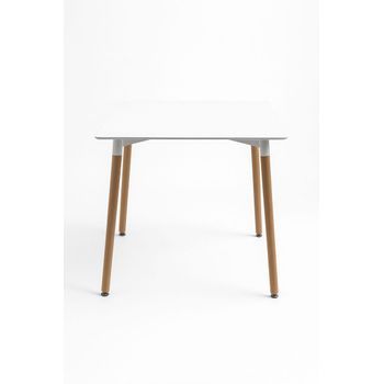 Mesa Tower Cuadrada 80 Cm De Madera 75*75*78 Cm - Blanco