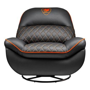 Sofá gaming COUGAR Overlord respaldo ajustable, 150 kg, imitación piel, negro