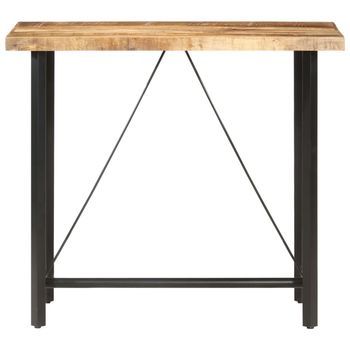 Mesa De Bar Madera Maciza De Mango Rugosa 120x58x107 Cm