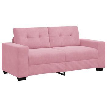 Sofá De Dos Plazas Rosa De Terciopelo, 180x77x82 Cm Vidaxl
