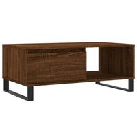 mesa de centro madera contrachapada marron roble 90x50x365 cm vidaxl
