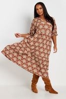 yours vestido boho terracota estampado mosaico mujer curvy y tallas grandes yours