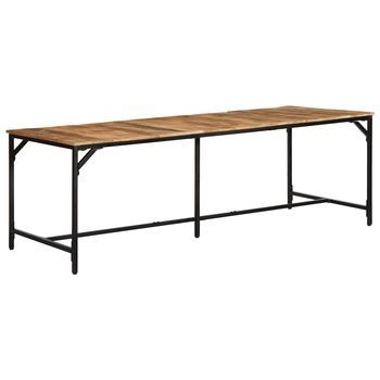 Mesa De Comedor Madera Maciza De Mango Sin Tratar 220x90x75 Cm Vidaxl