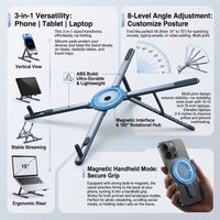 soporte magnetico plegable para laptop plastico abs portatil ajustable disipador de calor para telefono inteligente tablet notebook
