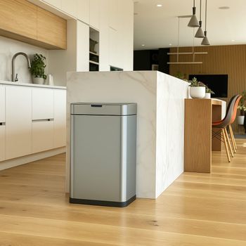 Cubo de basura de cocina automático plata  70l