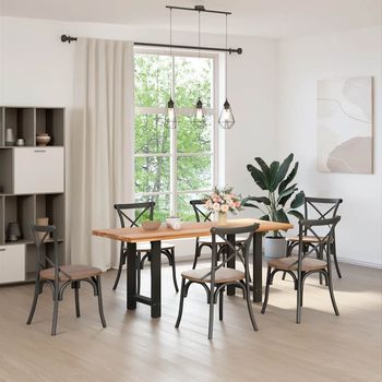 Patas De Mesa De Centro Acero Negro 2 Uds | Patas Para Mesa 60x(72-73) Cm