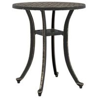mesa de jardin  mesa de exterior aluminio fundido bronce o48x53 cm