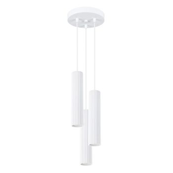 Lámpara colgante moto blanco, 3 luces