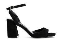 sandalias de ante con cierre en el tobillo black