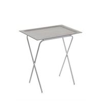 mesa plegable auxiliar ada con bandeja extraible para interior y exteriorfresno