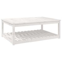 mesa de jardin  mesa de exterior madera maciza pino blanco 121x825x45 cm