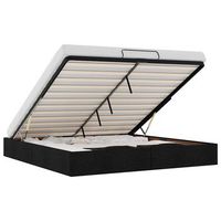 cama matrimonial  cama para adultos  estructura de cama otomana sin colchon tela negra 200x200 cm