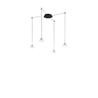 lampara colgante led arabella de metal y cristal soplado blanco 3547-49-102 fabas luce